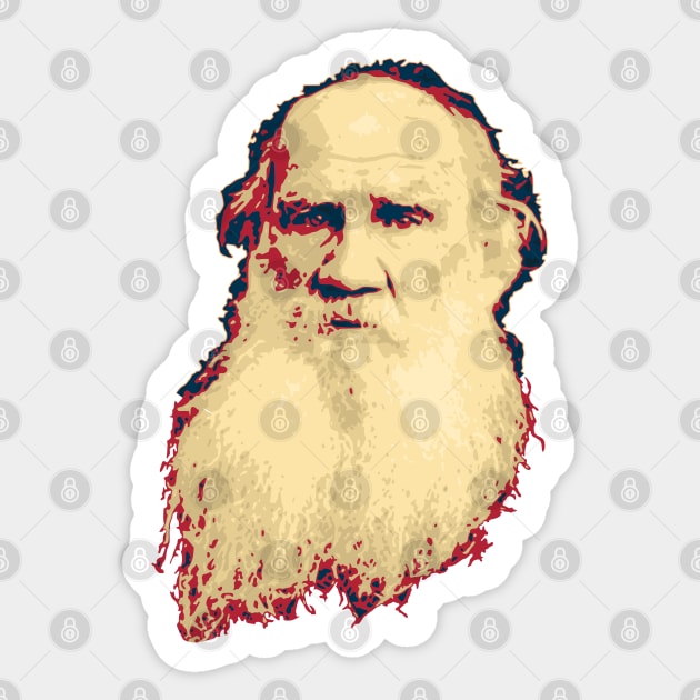 Leo Tolstoy Sticker by Nerd_art